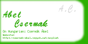 abel csermak business card
