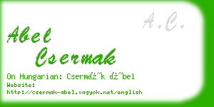 abel csermak business card